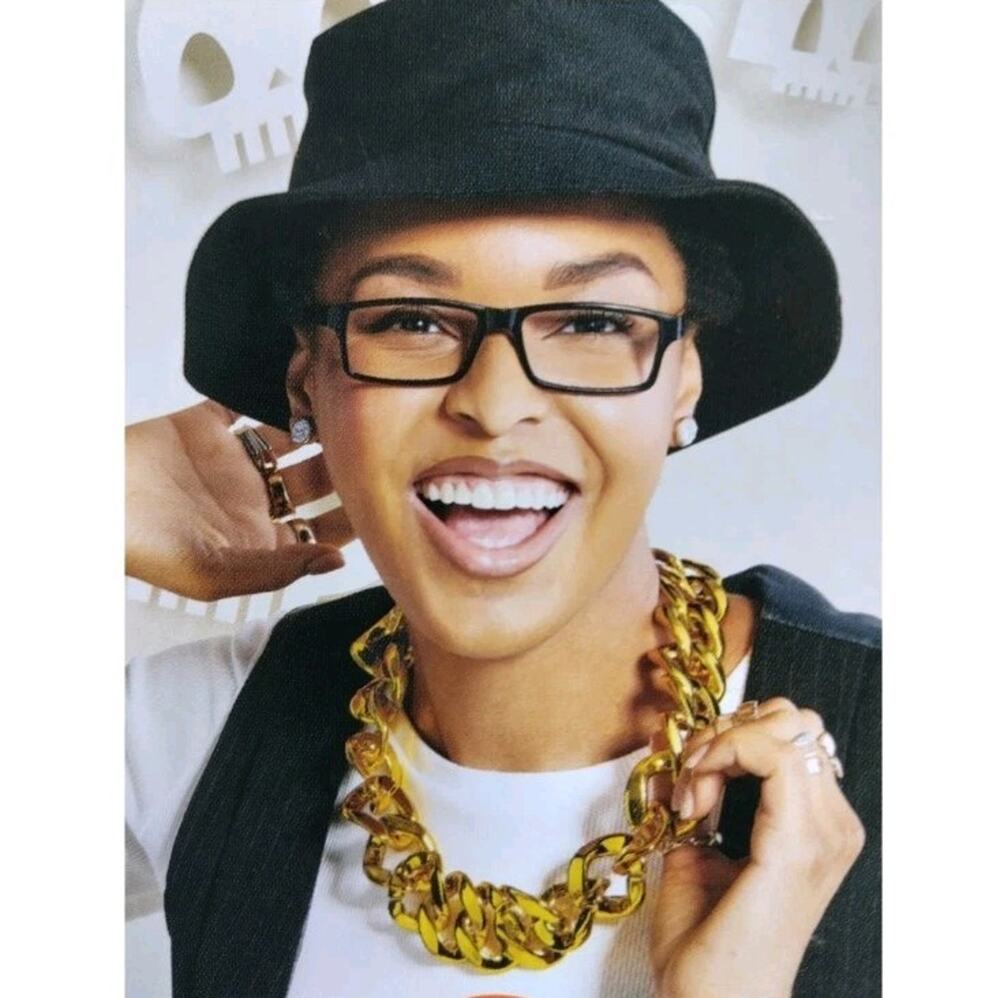 Hyde & Eek 90's Hip Hop Costume, Black/Gold, Retro, Halloween